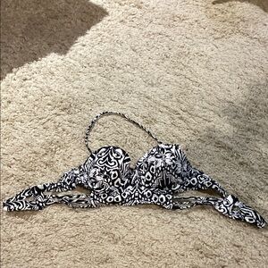 Aeropostale Black and White Bikini Top